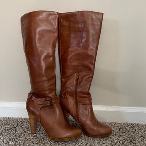 Aldo Cognac knee high boots (Hortensia)